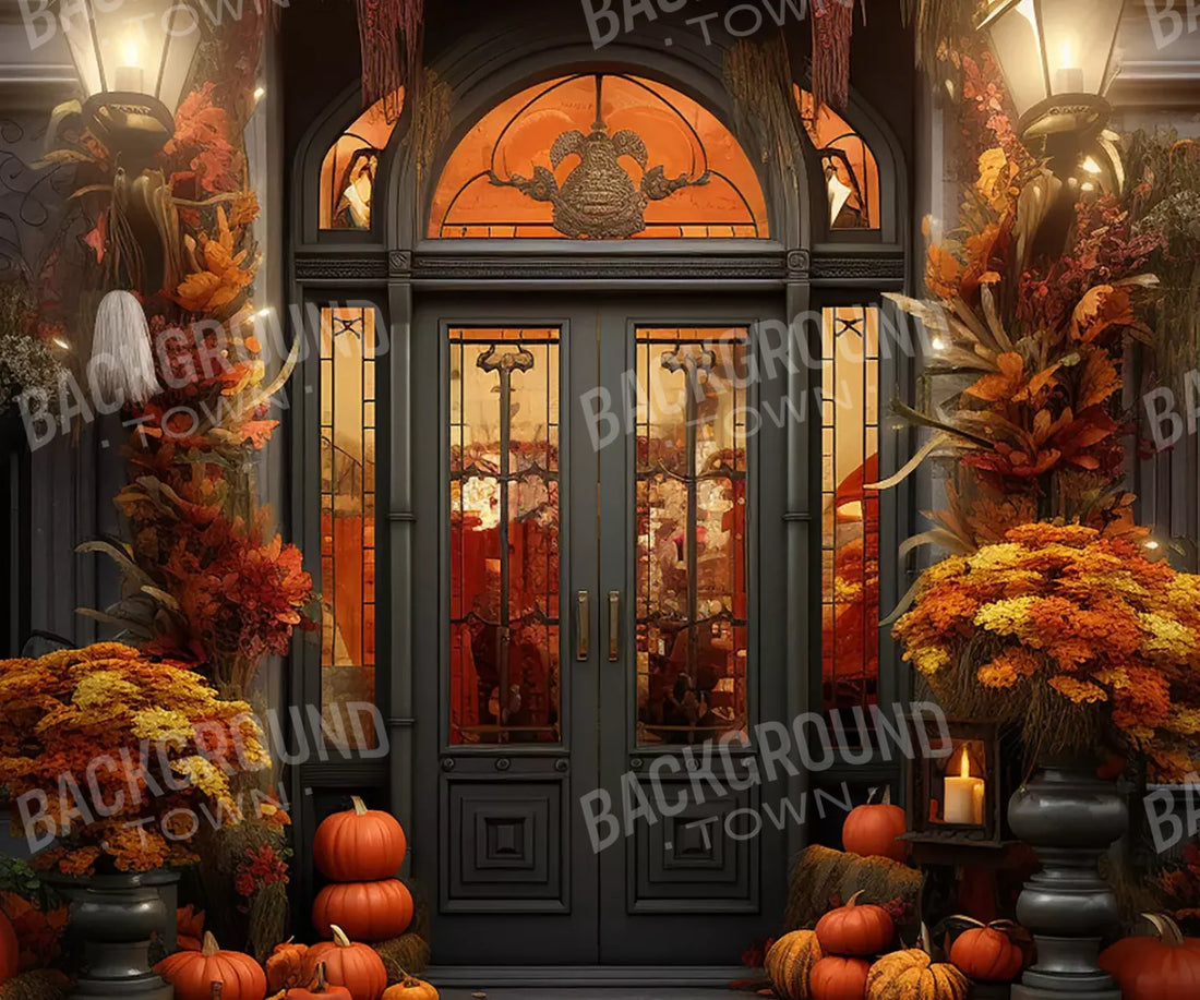 Fall Pumpkin Store Backdrop for Photography