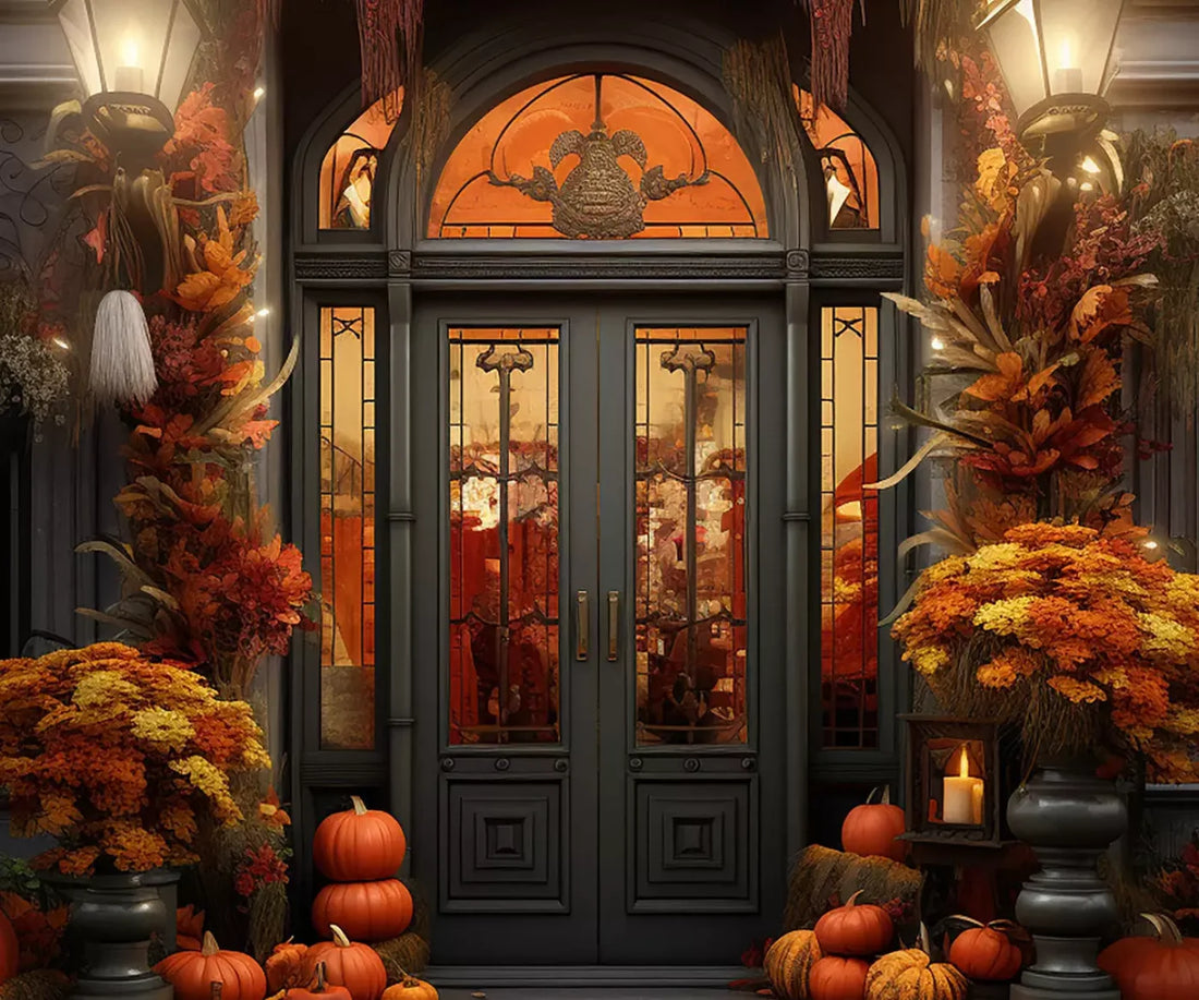 Fall Pumpkin Store Backdrop for Photography