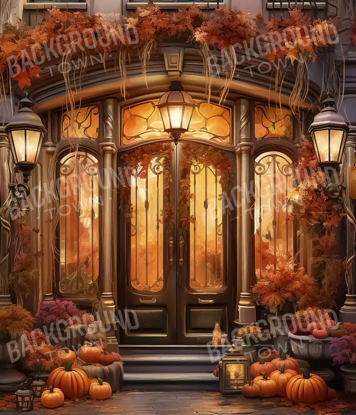 Autumn Storefront 2.1 10X12 Ultracloth ( 120 X 144 Inch ) Backdrop