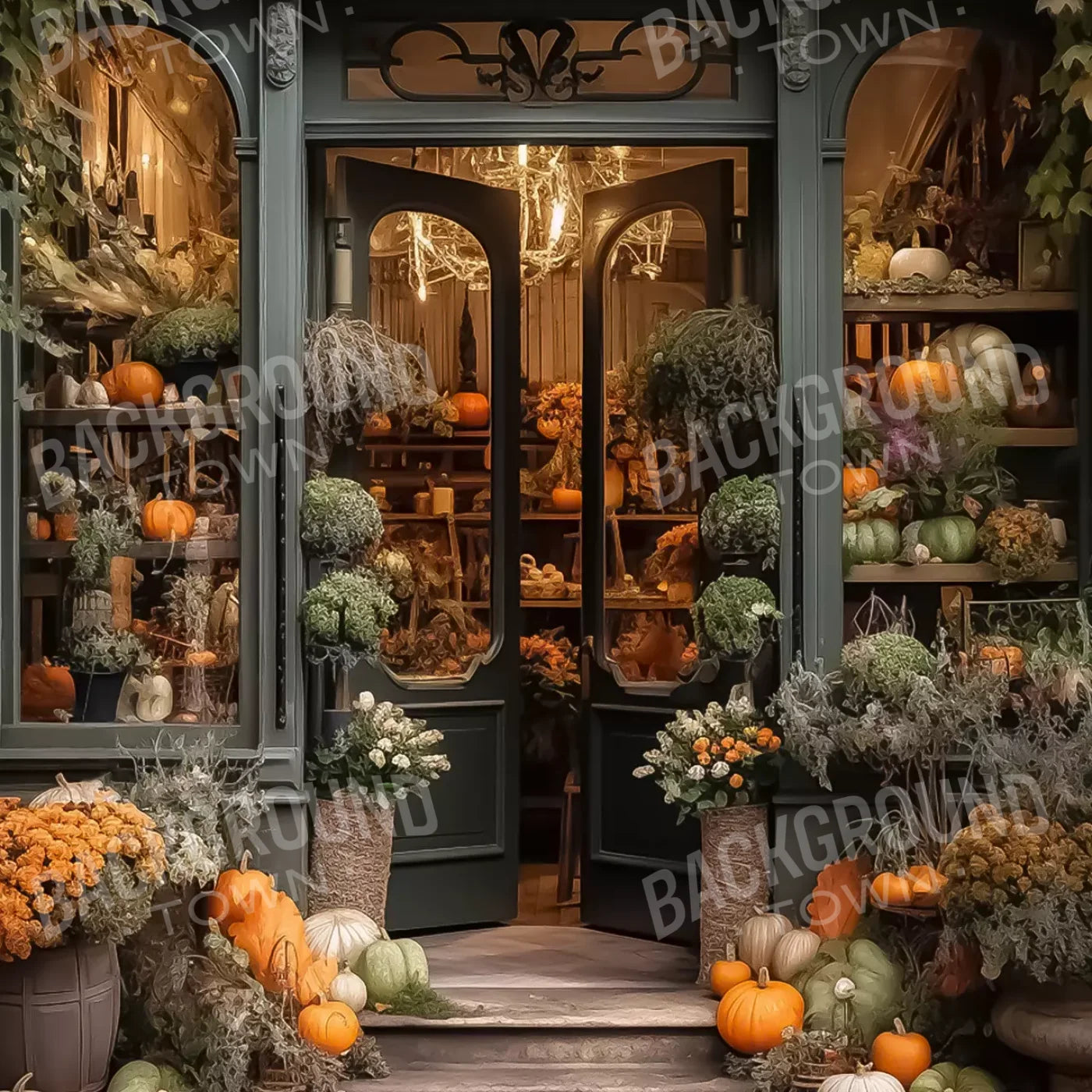 Autumn Store Front 3.1 10X10 Ultracloth ( 120 X Inch ) Backdrop