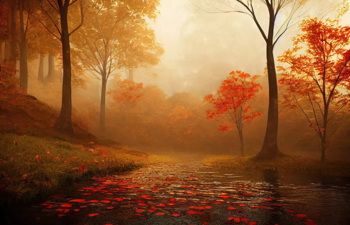 Autumn Sunrise 12X8 Ultracloth ( 144 X 96 Inch ) Backdrop