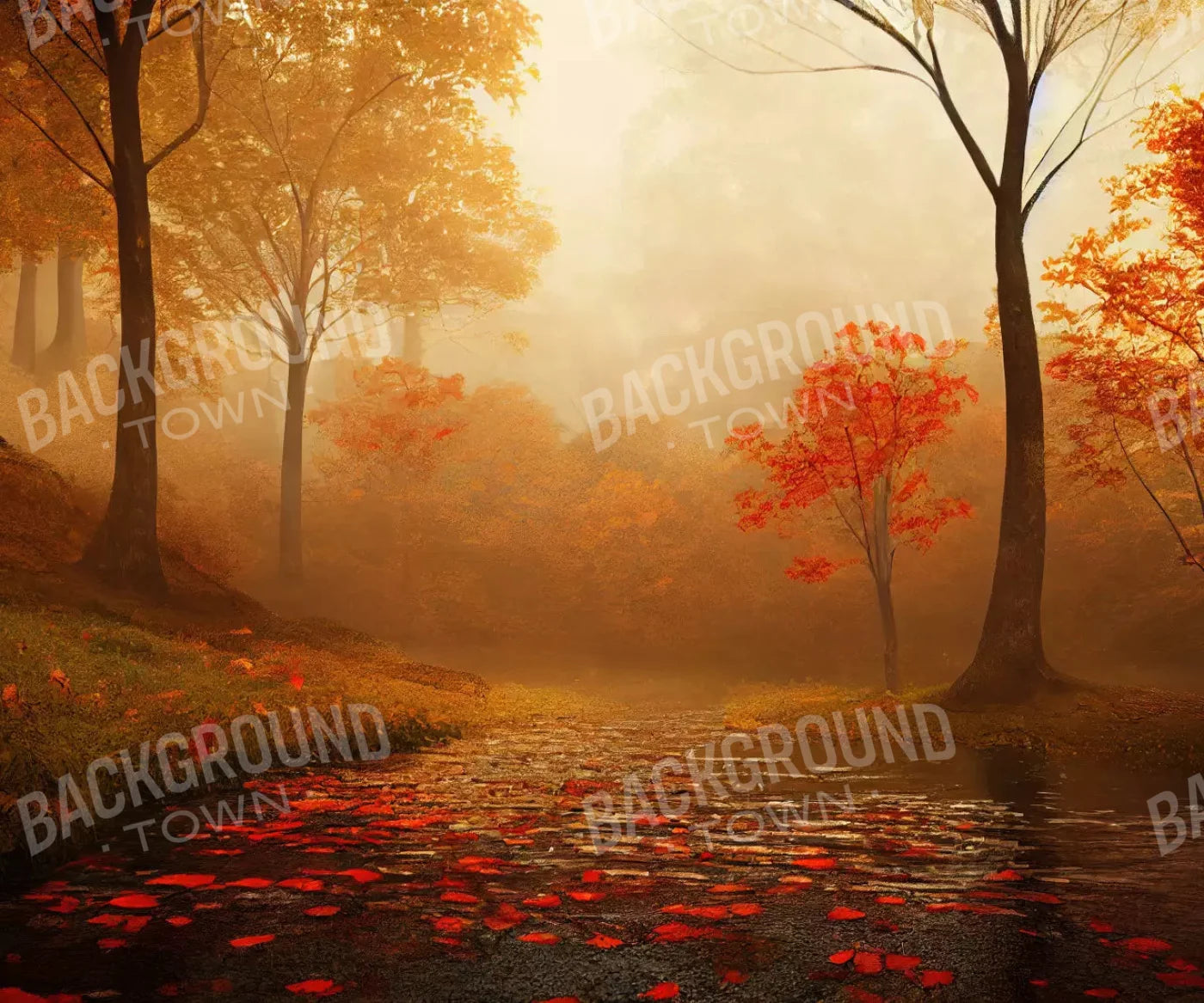 Orange Autumn Backdrop for Photography