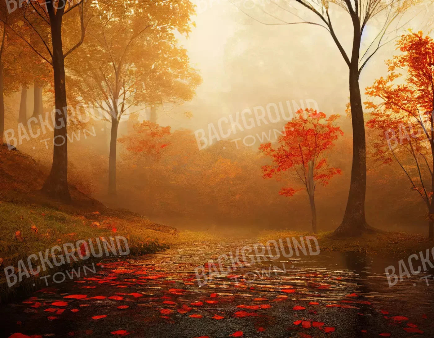 Autumn Sunrise 8X6 Fleece ( 96 X 72 Inch ) Backdrop