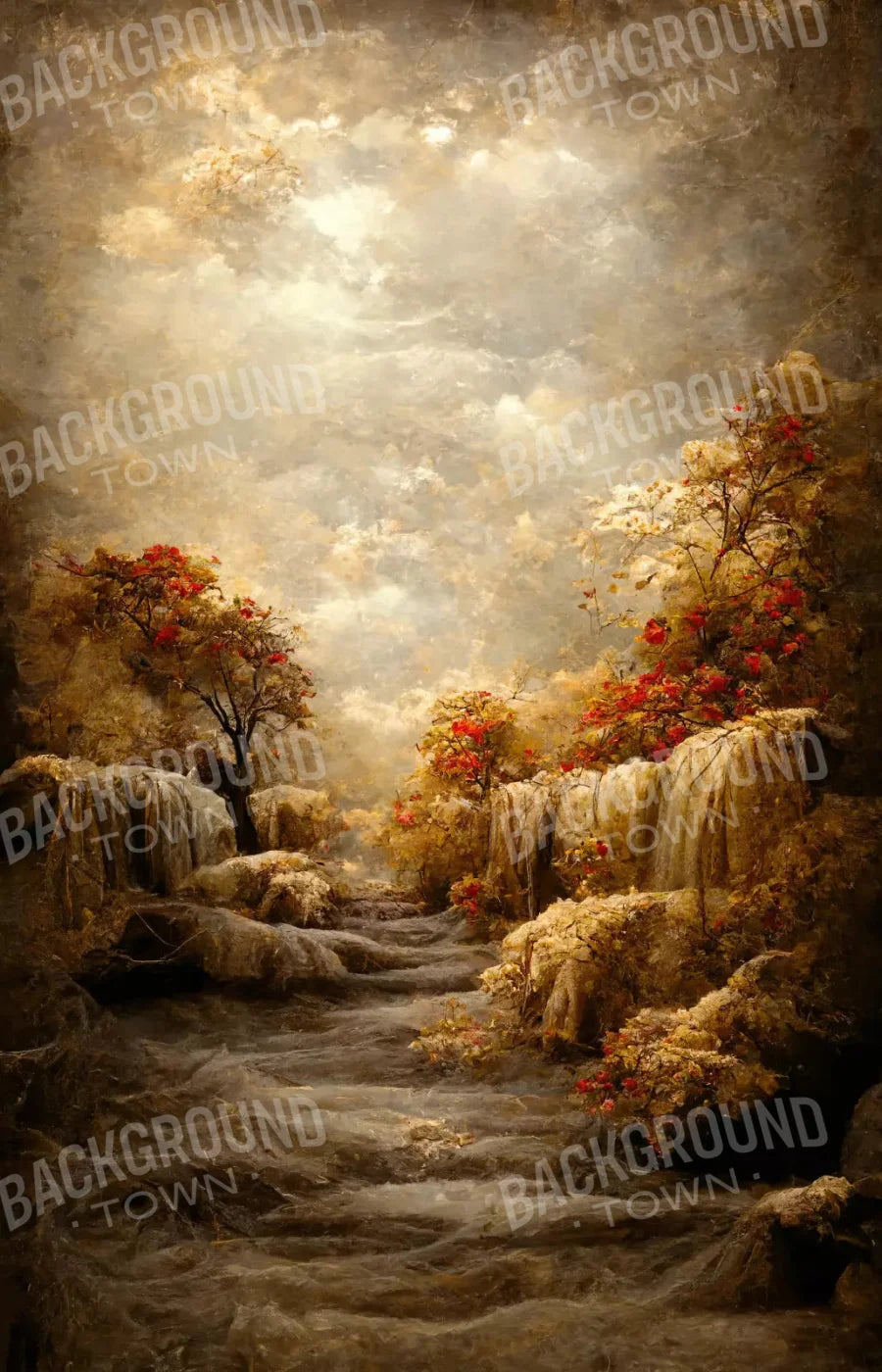 Autumn Sunset 8X12 Ultracloth ( 96 X 144 Inch ) Backdrop