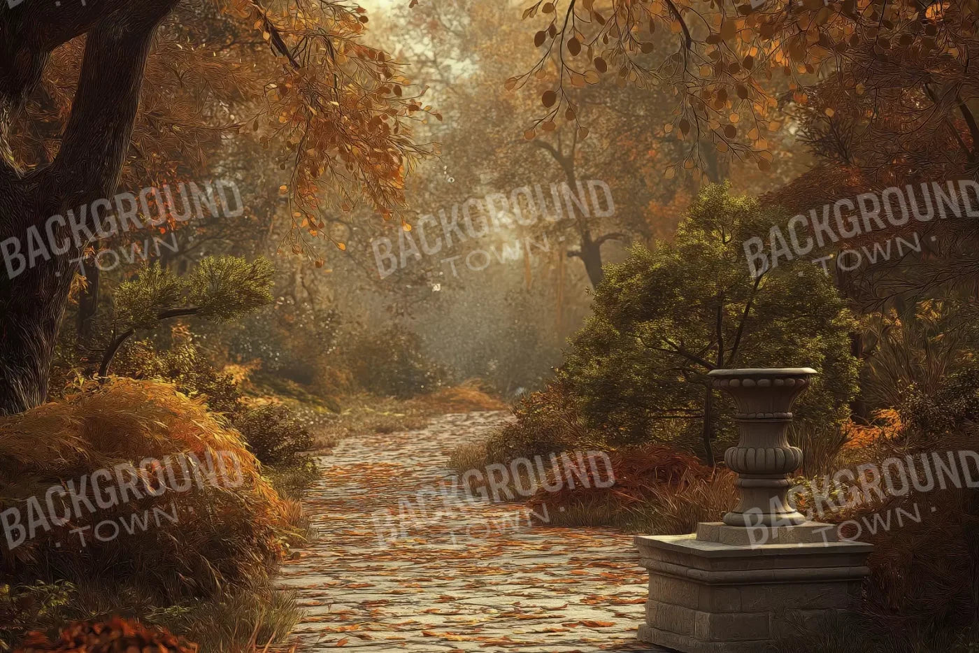 Autumn Walk In Woods 12’X8’ Ultracloth (144 X 96 Inch) Backdrop