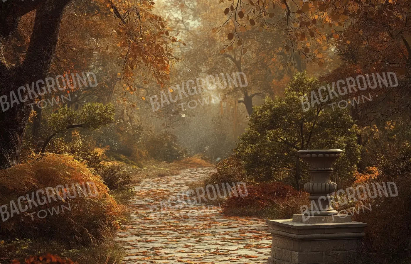 Autumn Walk In Woods 14’X9’ Ultracloth (168 X 108 Inch) Backdrop