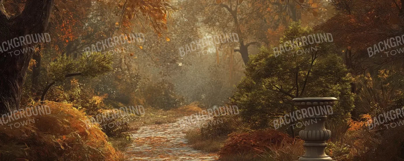 Autumn Walk In Woods 20’X8’ Ultracloth (240 X 96 Inch) Backdrop