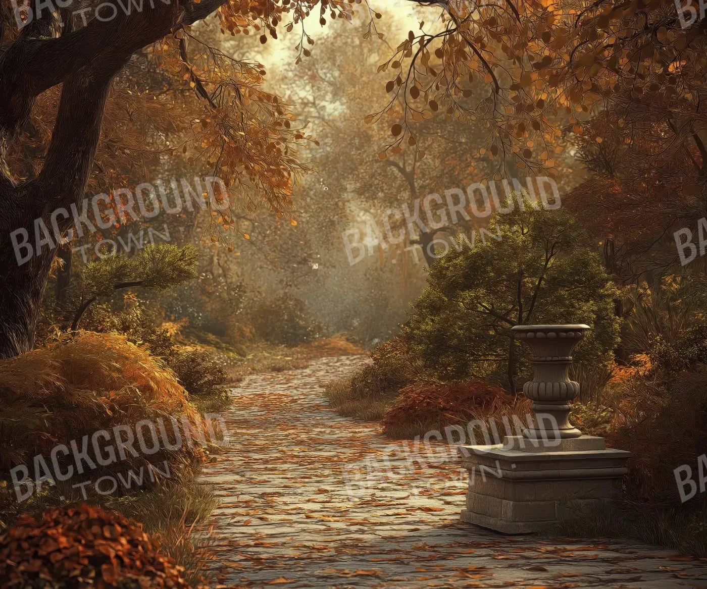 Autumn Walk In Woods 5’X4’2 Fleece (60 X 50 Inch) Backdrop