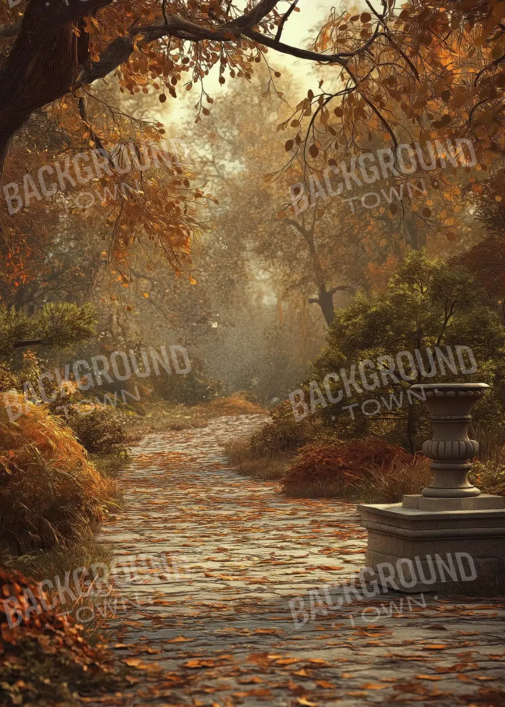 Autumn Walk In Woods 5’X7’ Ultracloth (60 X 84 Inch) Backdrop