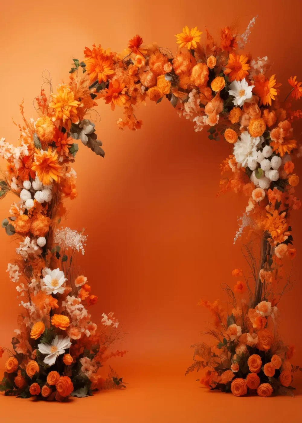 Orange Studio Floral Arch 5’X7’ Ultracloth (60 X 84 Inch) Backdrop