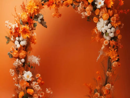 Orange Studio Floral Arch 6’8X5’ Fleece (80 X 60 Inch) Backdrop