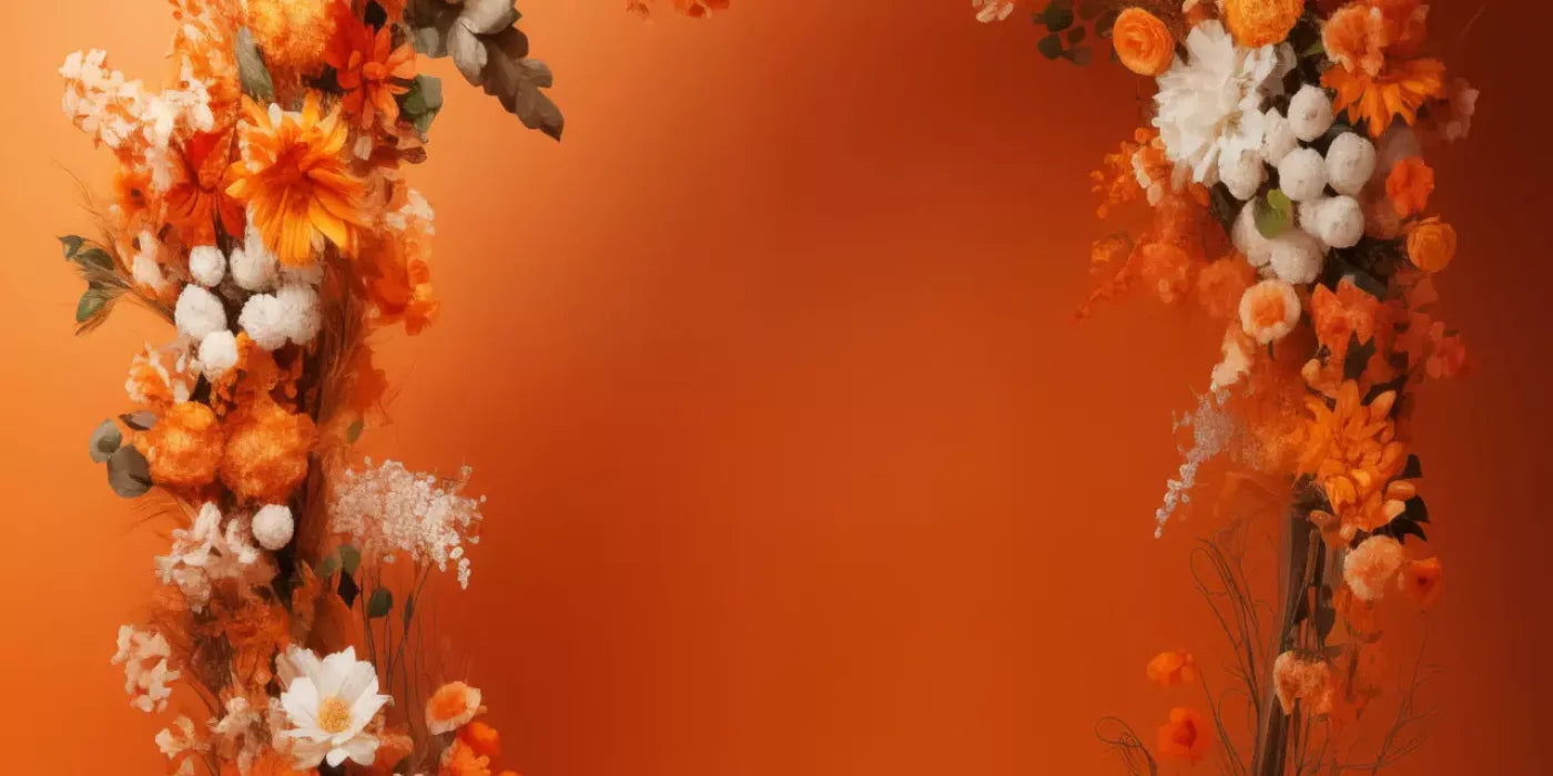 Orange Studio Floral Arch 16’X8’ Ultracloth (192 X 96 Inch) Backdrop