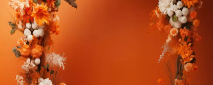 Orange Studio Floral Arch Backdrop