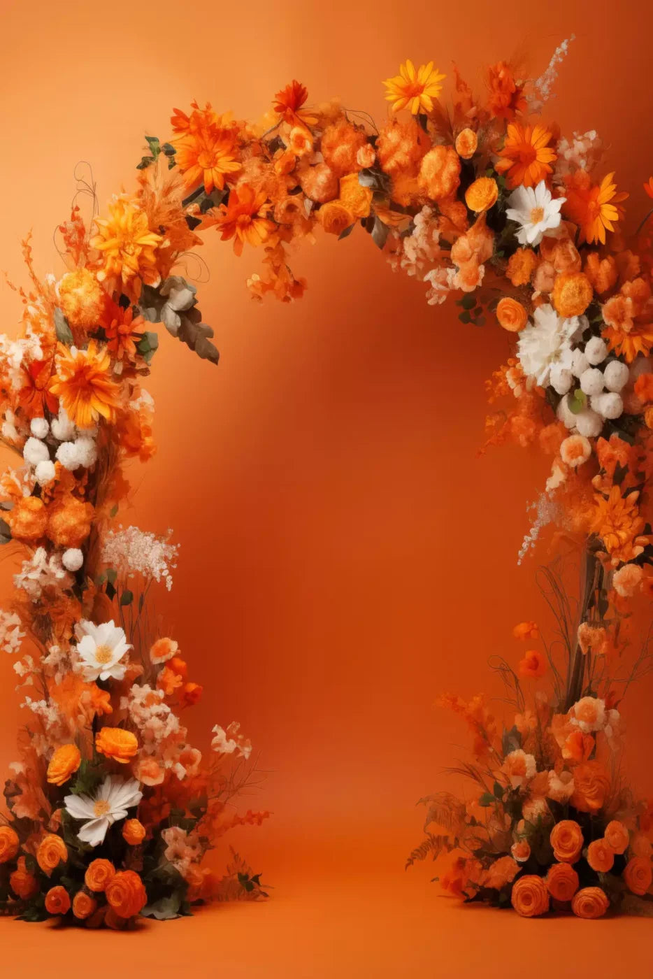 Orange Studio Floral Arch 8’X12’ Ultracloth (96 X 144 Inch) Backdrop