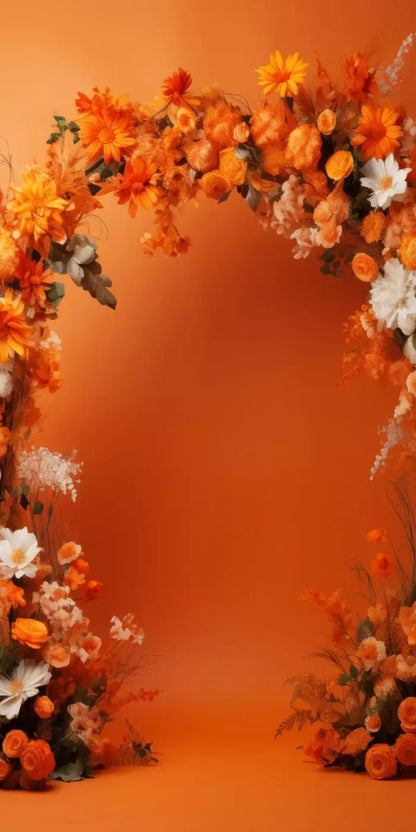Orange Studio Floral Arch Backdrop