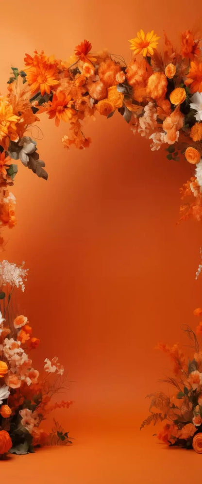 Orange Studio Floral Arch Backdrop