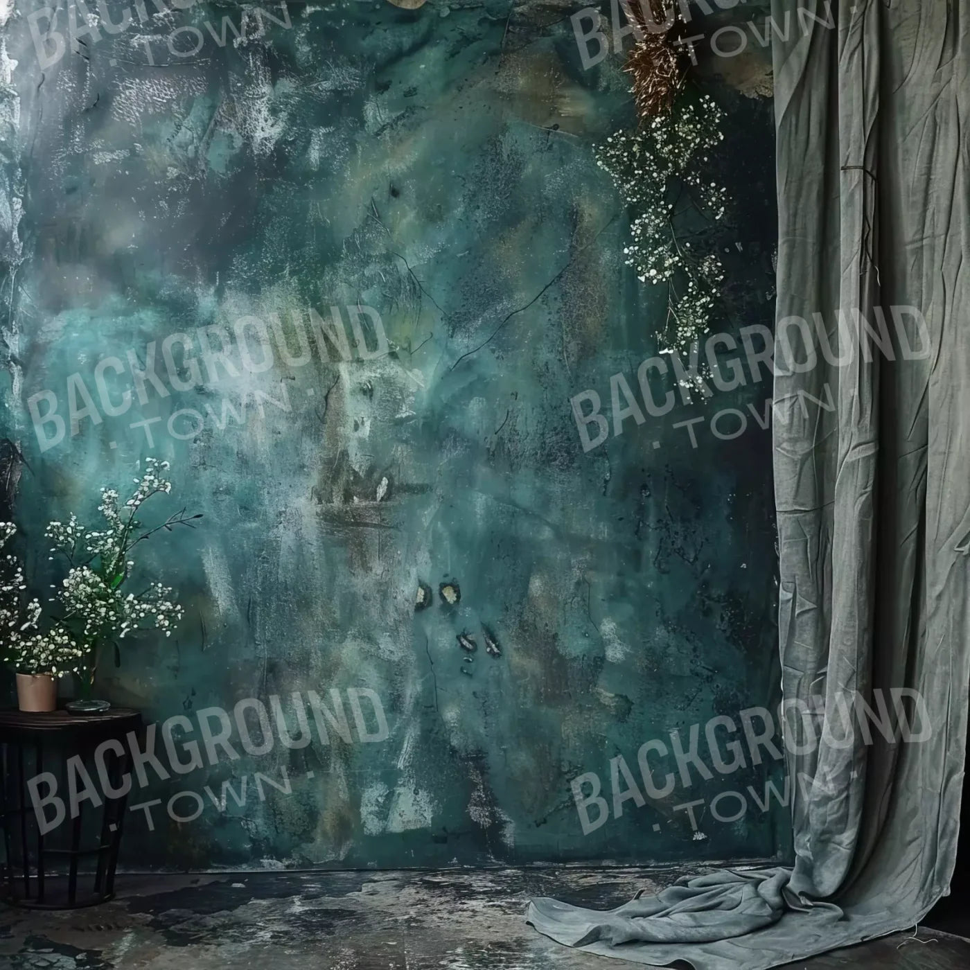 Azure Blue Wall 8’X8’ Fleece (96 X Inch) Backdrop