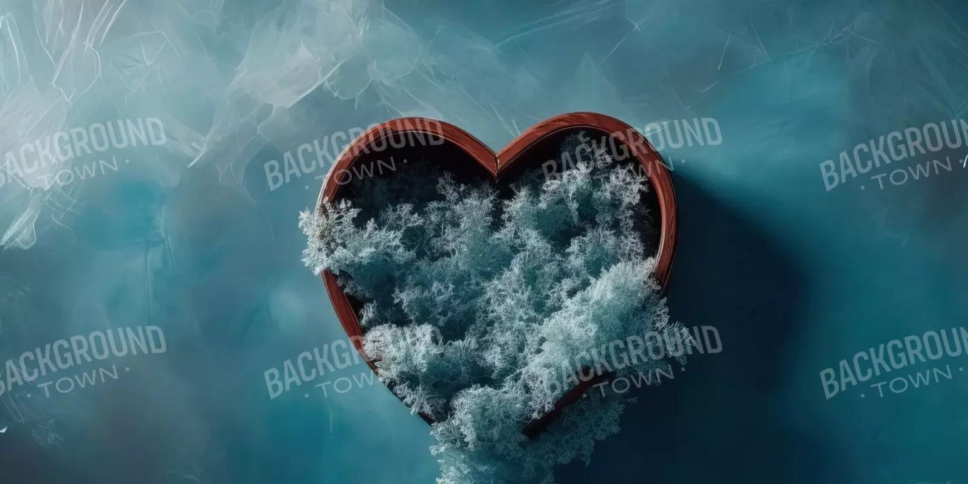 Baby Blue Heart Basket Iv 16’X8’ Ultracloth (192 X 96 Inch) Backdrop