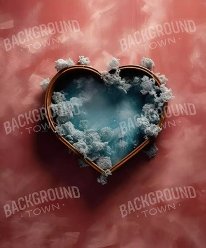 Baby Blue Heart Basket V 10’X12’ Ultracloth (120 X 144 Inch) Backdrop