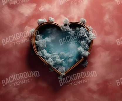 Baby Blue Heart Basket V 12’X10’ Ultracloth (144 X 120 Inch) Backdrop