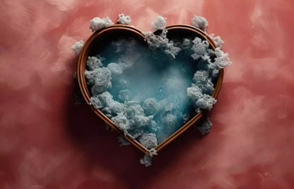 Baby Blue Heart Basket V 14’X9’ Ultracloth (168 X 108 Inch) Backdrop