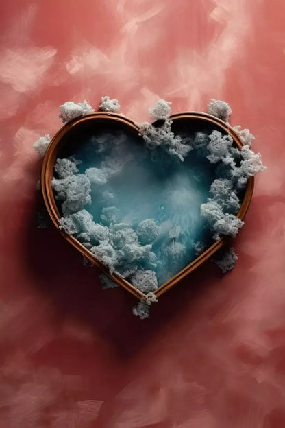 Baby Blue Heart Basket V 8’X12’ Ultracloth (96 X 144 Inch) Backdrop