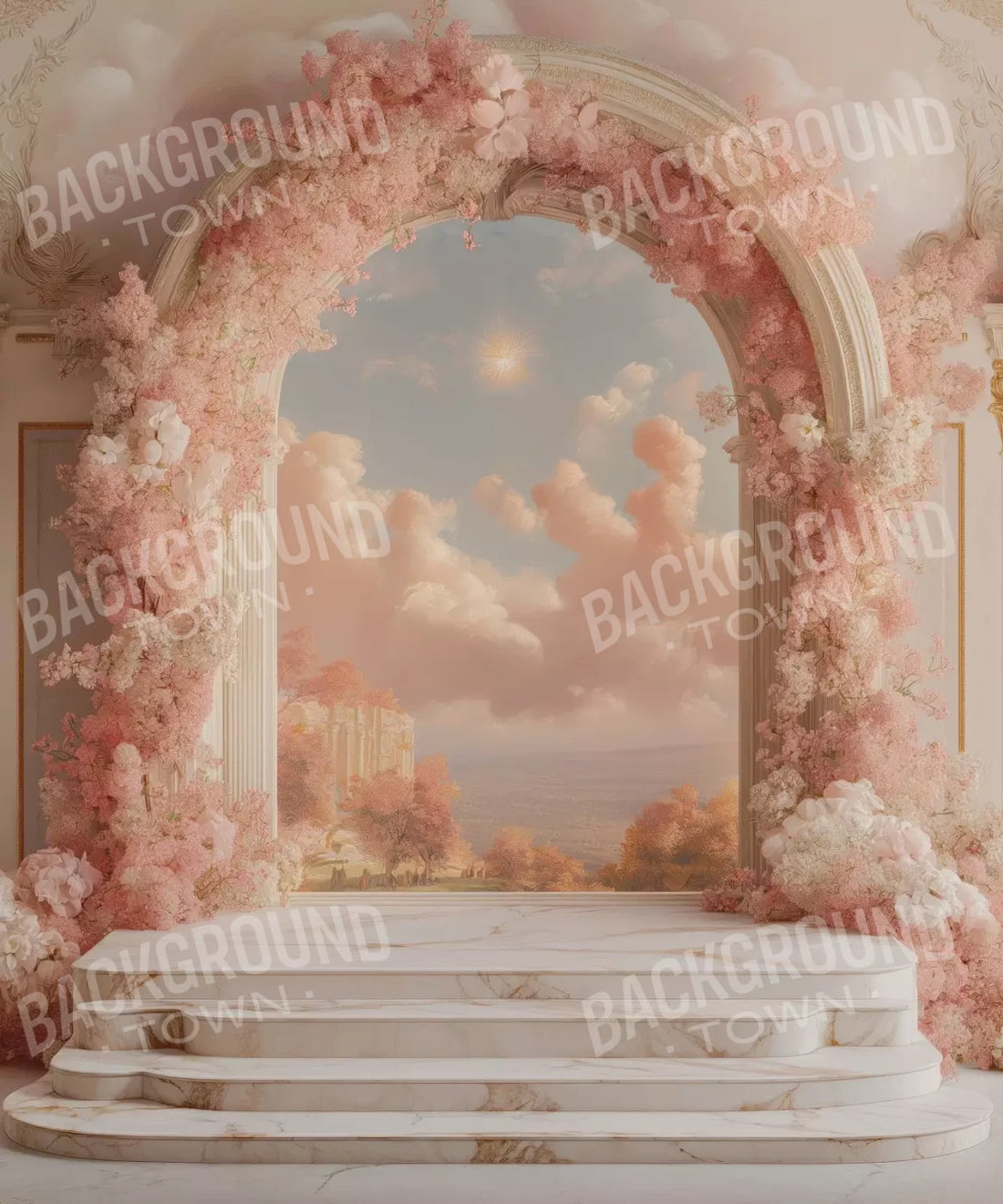 Pink White  Backdrop for Photography