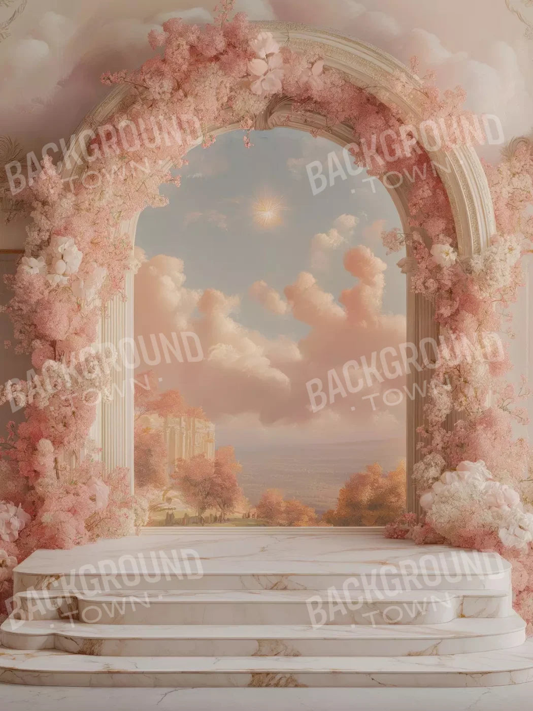 Baby Pink Archway 6’X8’ Fleece (72 X 96 Inch) Backdrop