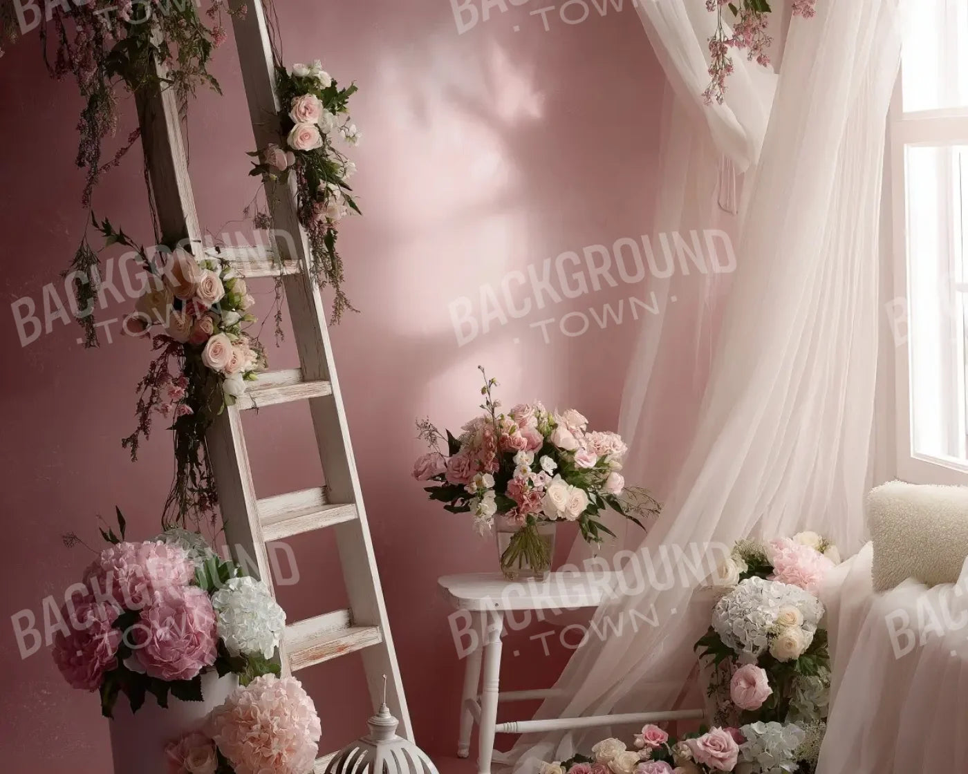 Baby Pink Room 10’x8’ Fleece (120 x 96 inch) Backdrop
