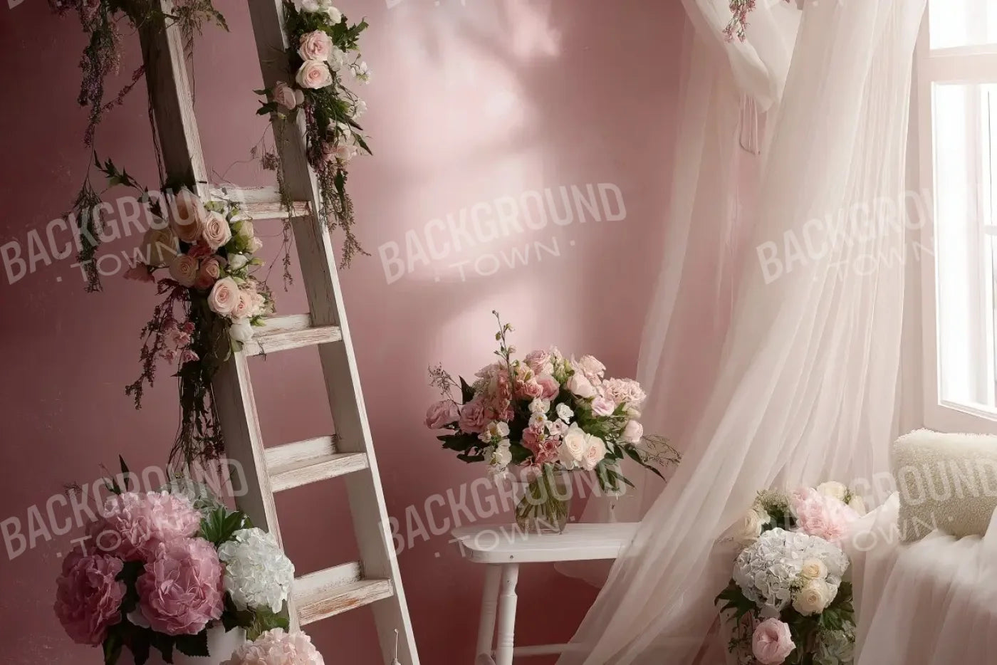 Baby Pink Room 12’x8’ UltraCloth (144 x 96 inch) Backdrop
