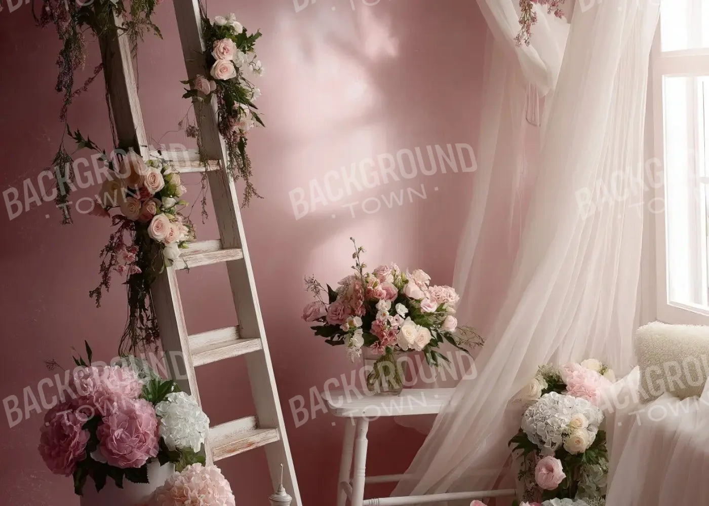 Baby Pink Room 7’x5’ UltraCloth (84 x 60 inch) Backdrop