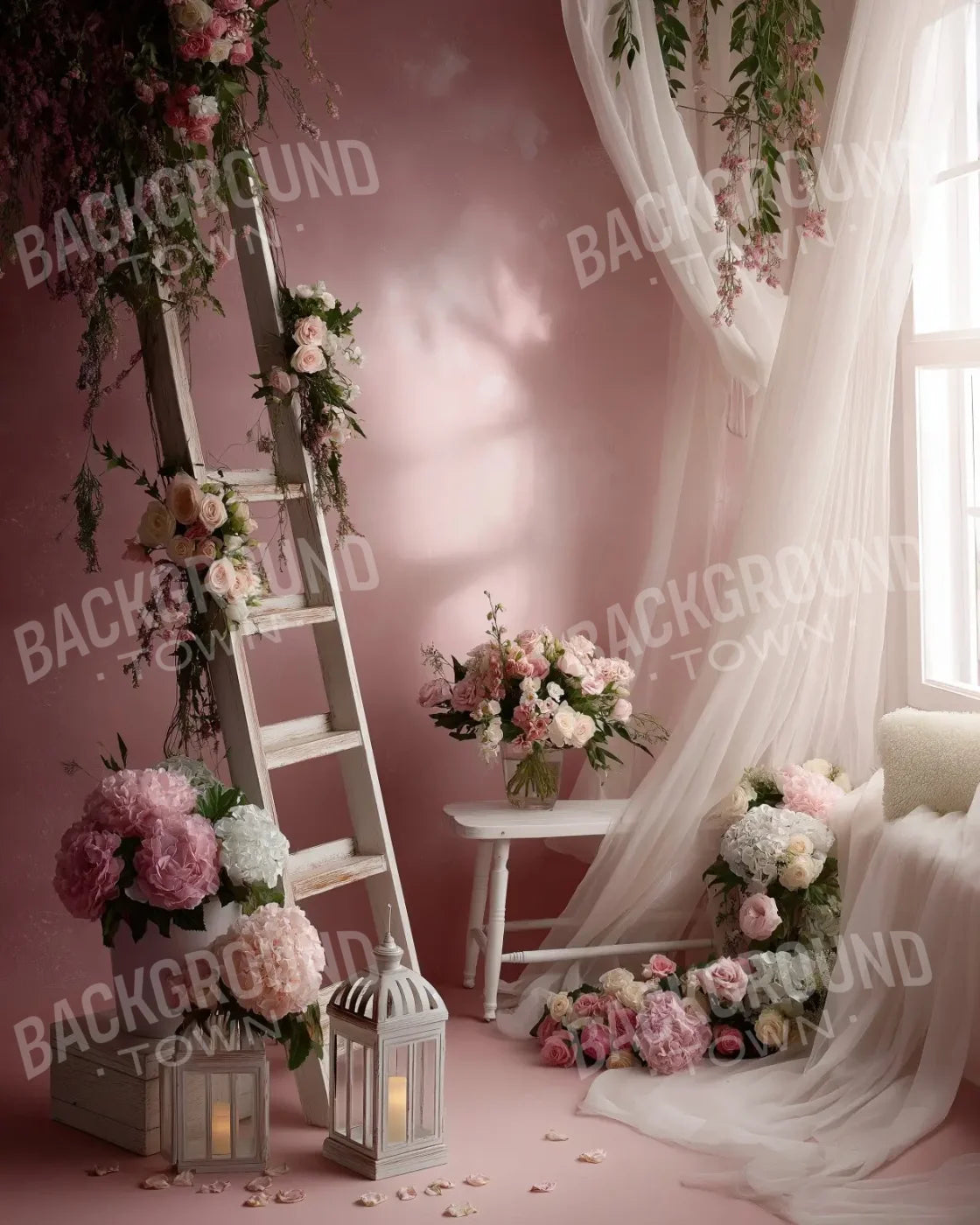 Baby Pink Room 8’x10’ Fleece (96 x 120 inch) Backdrop