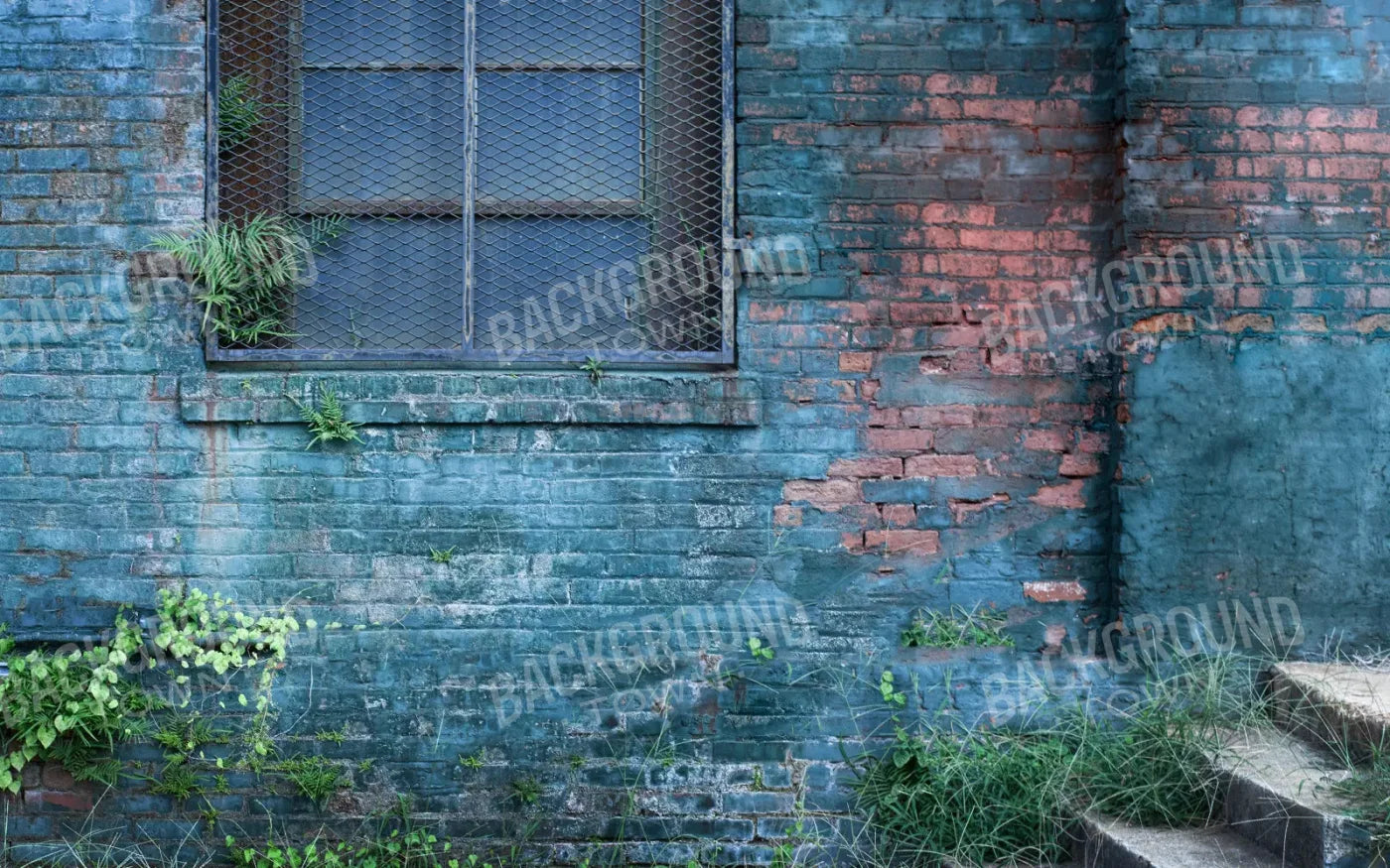Back Alley Blue 14X9 Ultracloth ( 168 X 108 Inch ) Backdrop