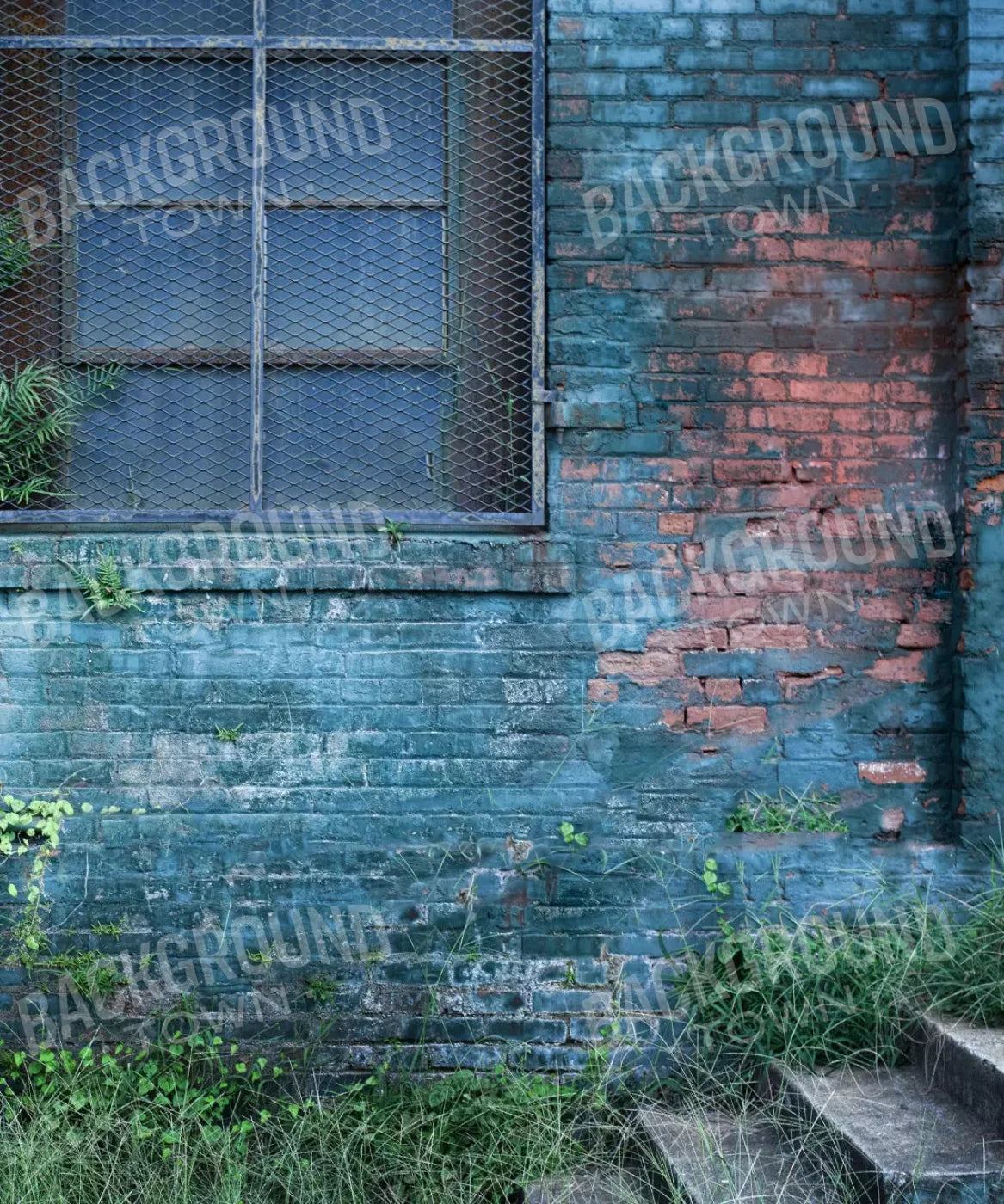 Blue Brick and Stone Backdrop for Photography