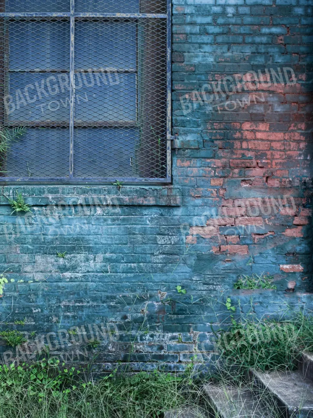 Back Alley Blue 5X68 Fleece ( 60 X 80 Inch ) Backdrop
