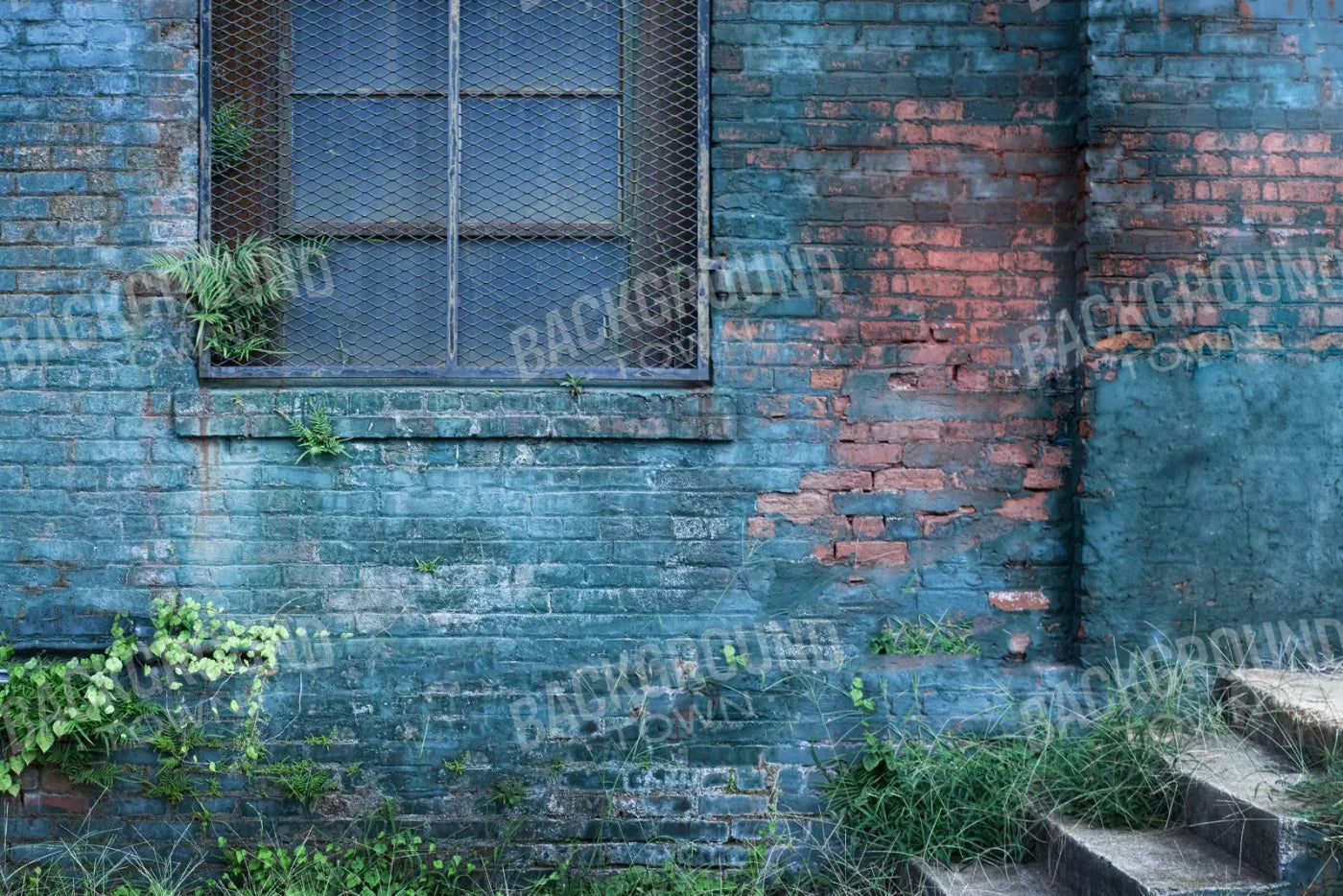 Back Alley Blue 8X5 Ultracloth ( 96 X 60 Inch ) Backdrop