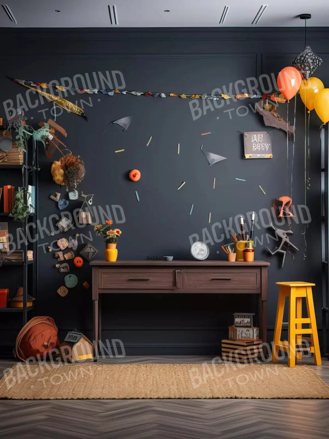 Back To School 5X7 Ultracloth ( 60 X 84 Inch ) Backdrop