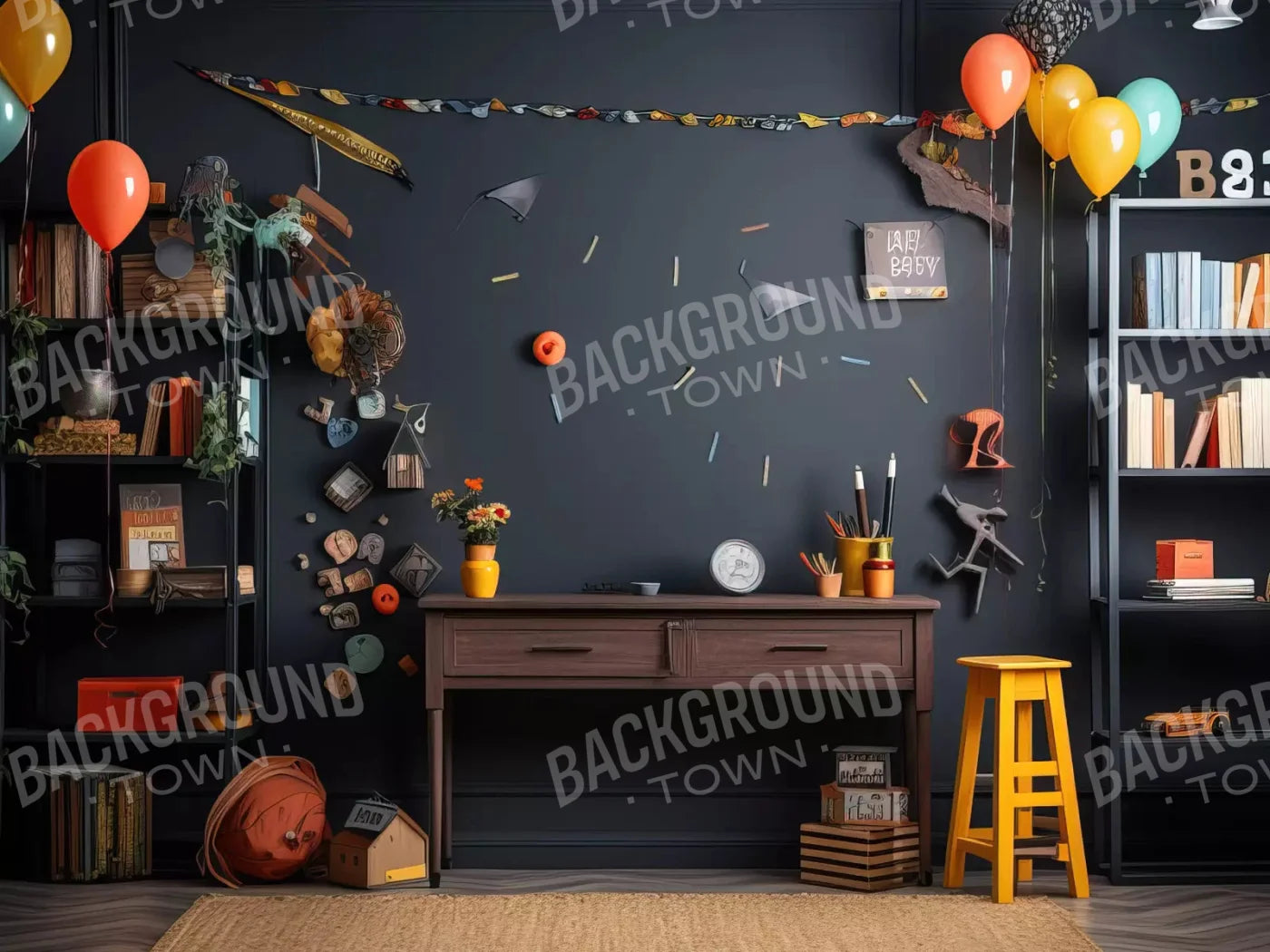 Back To School 68X5 Fleece ( 80 X 60 Inch ) Backdrop