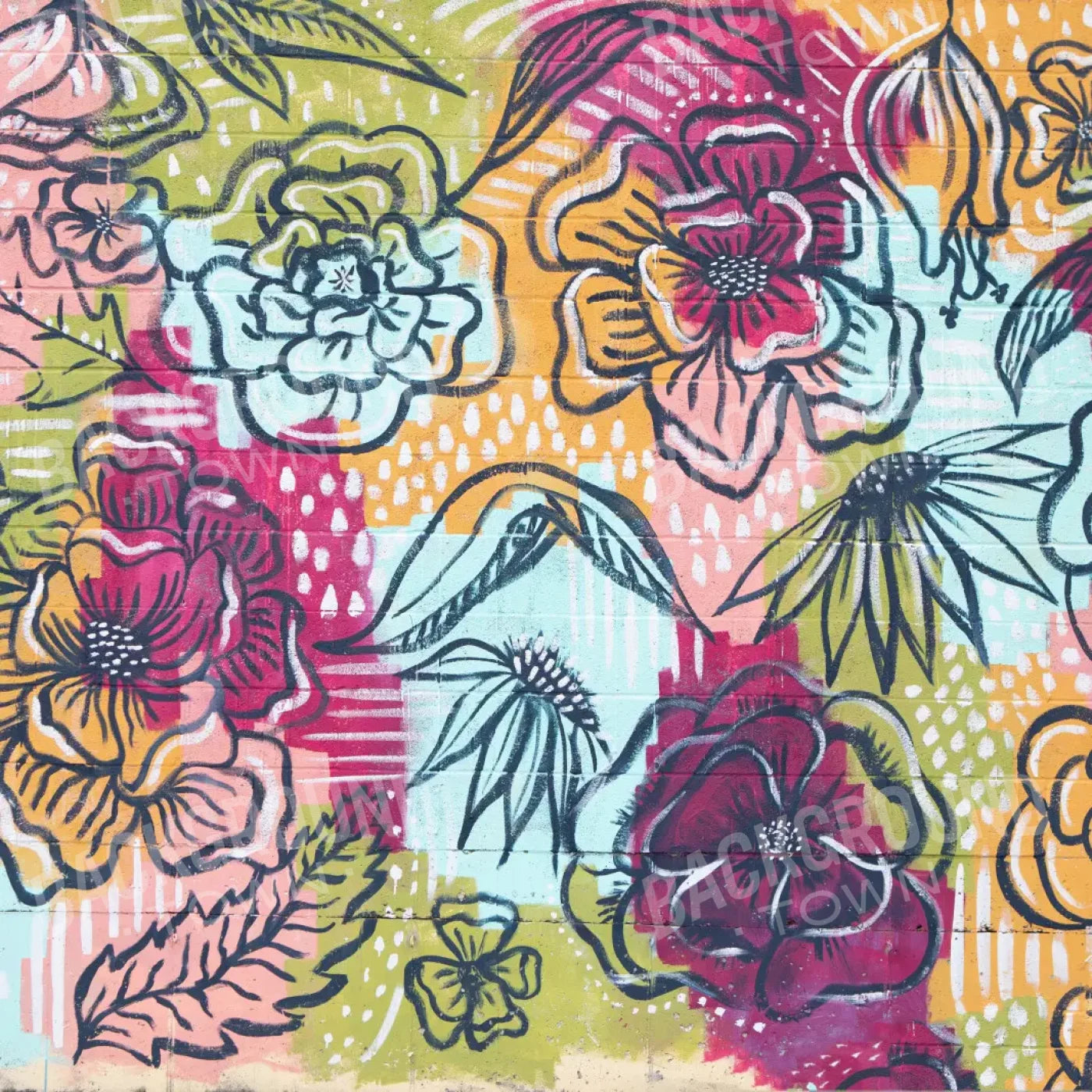 Back Wall Mural 10’x10’ UltraCloth (120 x 120 inch) Backdrop