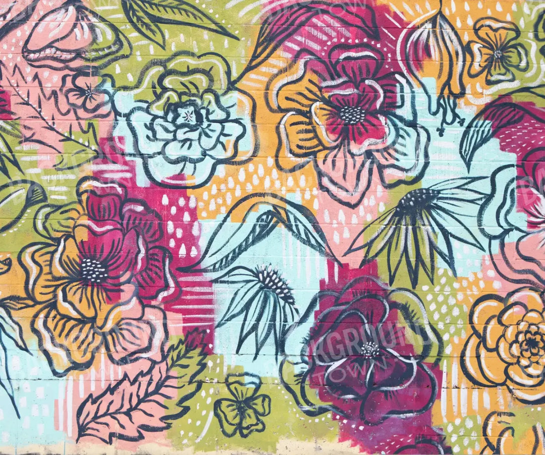 Pink Yellow Blue Green Backdrop for Photography