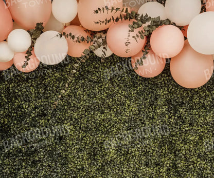 Balloon Party Coral 5X42 Fleece ( 60 X 50 Inch ) Backdrop