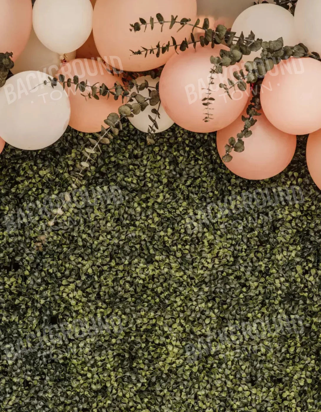 Balloon Party Coral 6X8 Fleece ( 72 X 96 Inch ) Backdrop