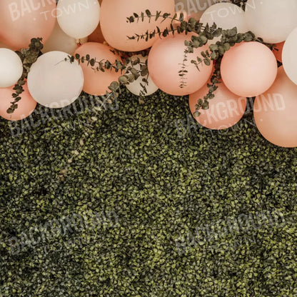 Balloon Party Coral 8X8 Fleece ( 96 X Inch ) Backdrop