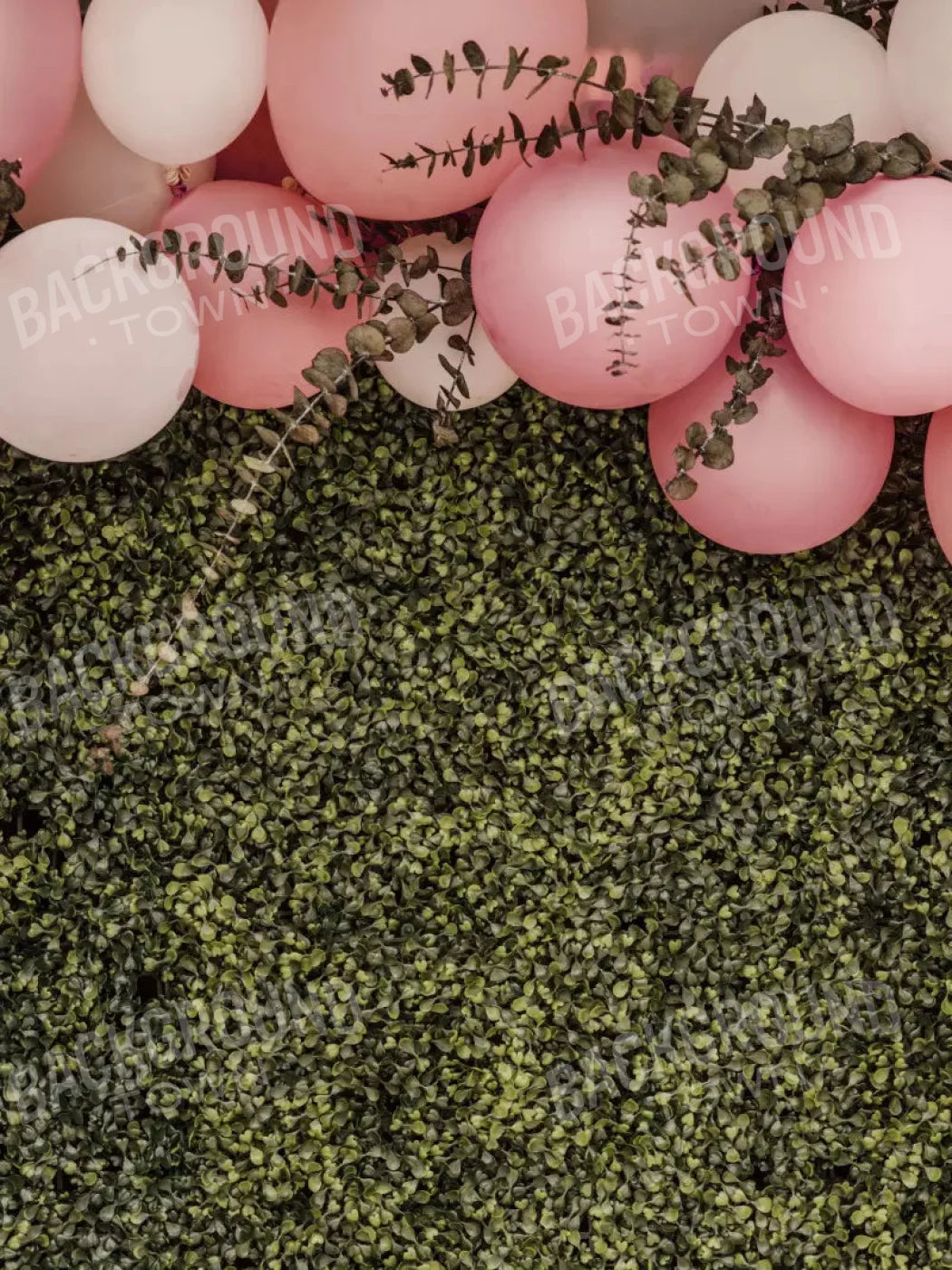 Balloon Party Pink 5X7 Ultracloth ( 60 X 84 Inch ) Backdrop