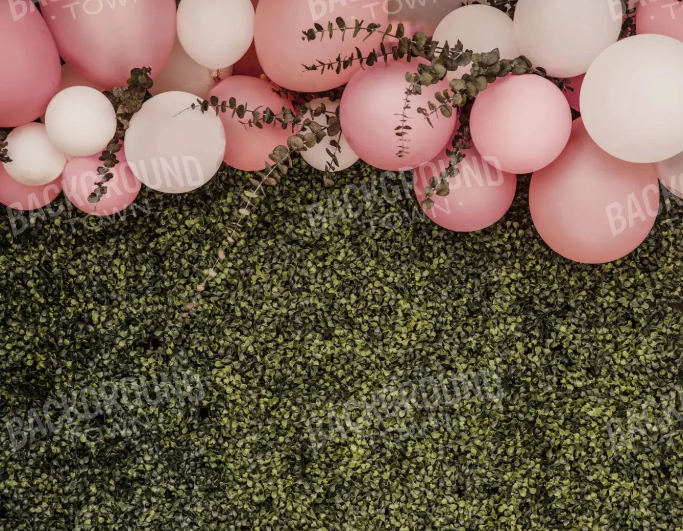 Balloon Party Pink 8X6 Fleece ( 96 X 72 Inch ) Backdrop