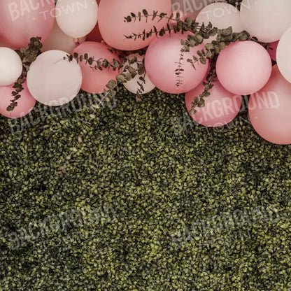 Balloon Party Pink 8X8 Fleece ( 96 X Inch ) Backdrop