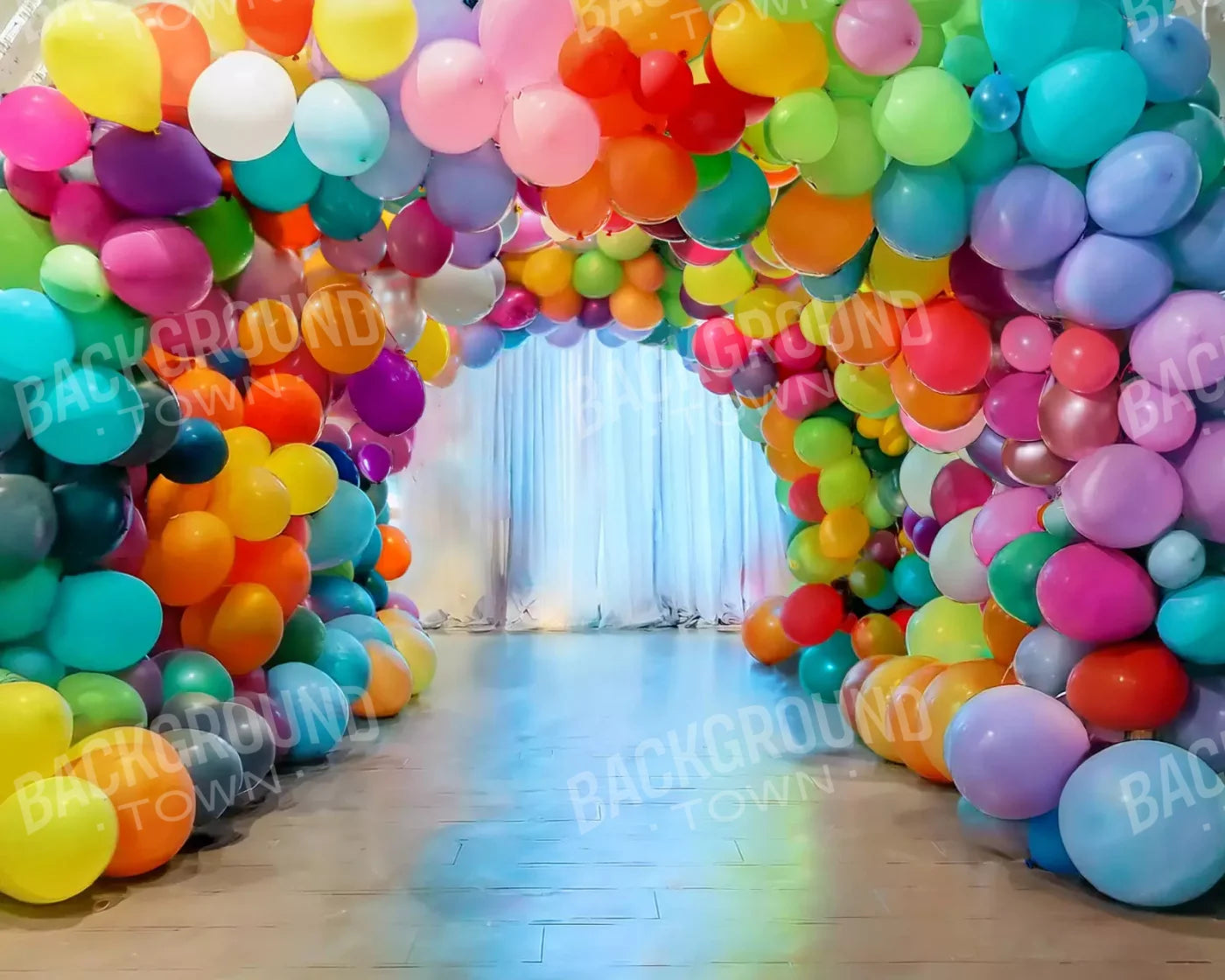 Balloon Tunnel 10’X8’ Fleece (120 X 96 Inch) Backdrop