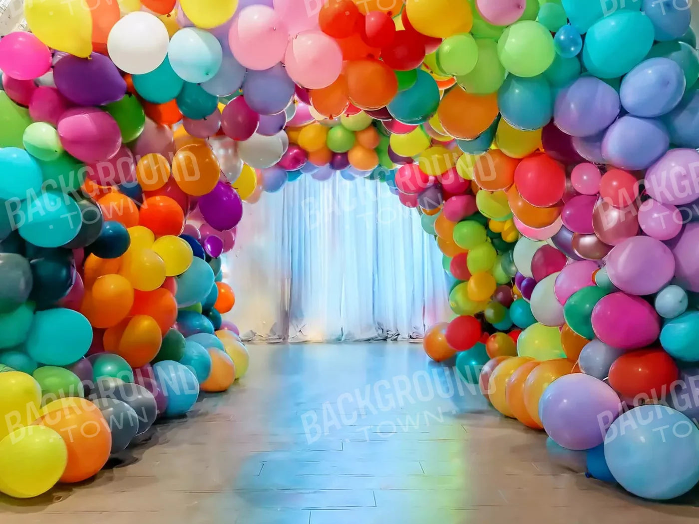 Balloon Tunnel 6’8X5’ Fleece (80 X 60 Inch) Backdrop