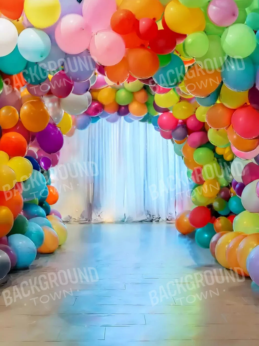 Balloon Tunnel 6’X8’ Fleece (72 X 96 Inch) Backdrop