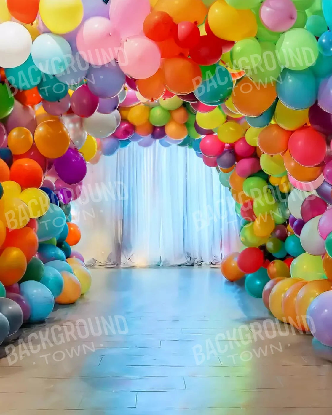 Balloon Tunnel 8’X10’ Fleece (96 X 120 Inch) Backdrop